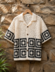 Crochet Men Polo shirt, Handmade, Acrylic, - Image 3