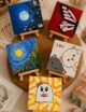 Hand-Painted Mini Canvas / Mini Acrylic Flower Painting / 4x4 Inch Canvas Art