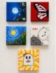 Hand-Painted Mini Canvas / Mini Acrylic Flower Painting / 4x4 Inch Canvas Art - Image 2