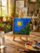 Hand-Painted Mini Canvas, 4x4, 5 pcs - Image 5