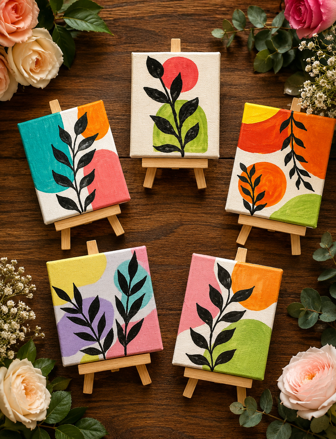 ChatGPT Image 3 Hand-Painted Mini Canvas / Mini Acrylic Paintings / 4x4 Canvas Art - Image 1