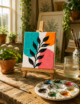 Hand-Painted Mini Canvas / Mini Acrylic Paintings / 4x4 Canvas Art - Image 3