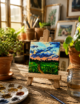 Hand-Painted Mini Canvas / Mini Acrylic Paintings / 4x4 Canvas Art - Image 4
