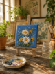 Hand-Painted Mini Canvas / Mini Acrylic Paintings / 4x4 Canvas Art - Image 7