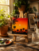 Hand-Painted Mini Canvas / Mini Acrylic Paintings / 4x4 Canvas Art - Image 5