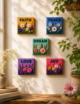 Hand-Painted Mini Canvas / Mini Acrylic Paintings / 4x4 Canvas Art - Image 2