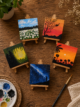 Hand-Painted Mini Canvas / Mini Acrylic Paintings / 4x4 Canvas Art