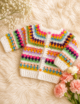 Crochet Rainbow Baby Cardigan Set - Image 2