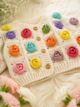 Crochet Baby Cardigan, Rainbow Flower. - Image 4