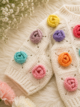 Crochet Baby Cardigan, Rainbow Flower. - Image 5