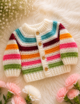 Crochet Baby Sweater & Cap - Image 3