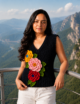 Crochet Floral Vest, Women's Boho Fashion - Image 2