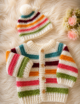 Crochet Baby Sweater & Cap - Image 2