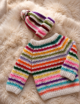 Crochet Baby Sweater & Cap - Image 3