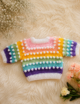 Rainbow Crochet Baby Sweater - Image 2