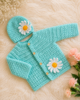 Crochet Sweater Set, Daisy Appliqué, Gift - Image 5