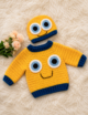 Crochet Baby Sweater & Cap - Image 2