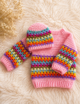 Crochet Baby Sweater & Cap - Image 3
