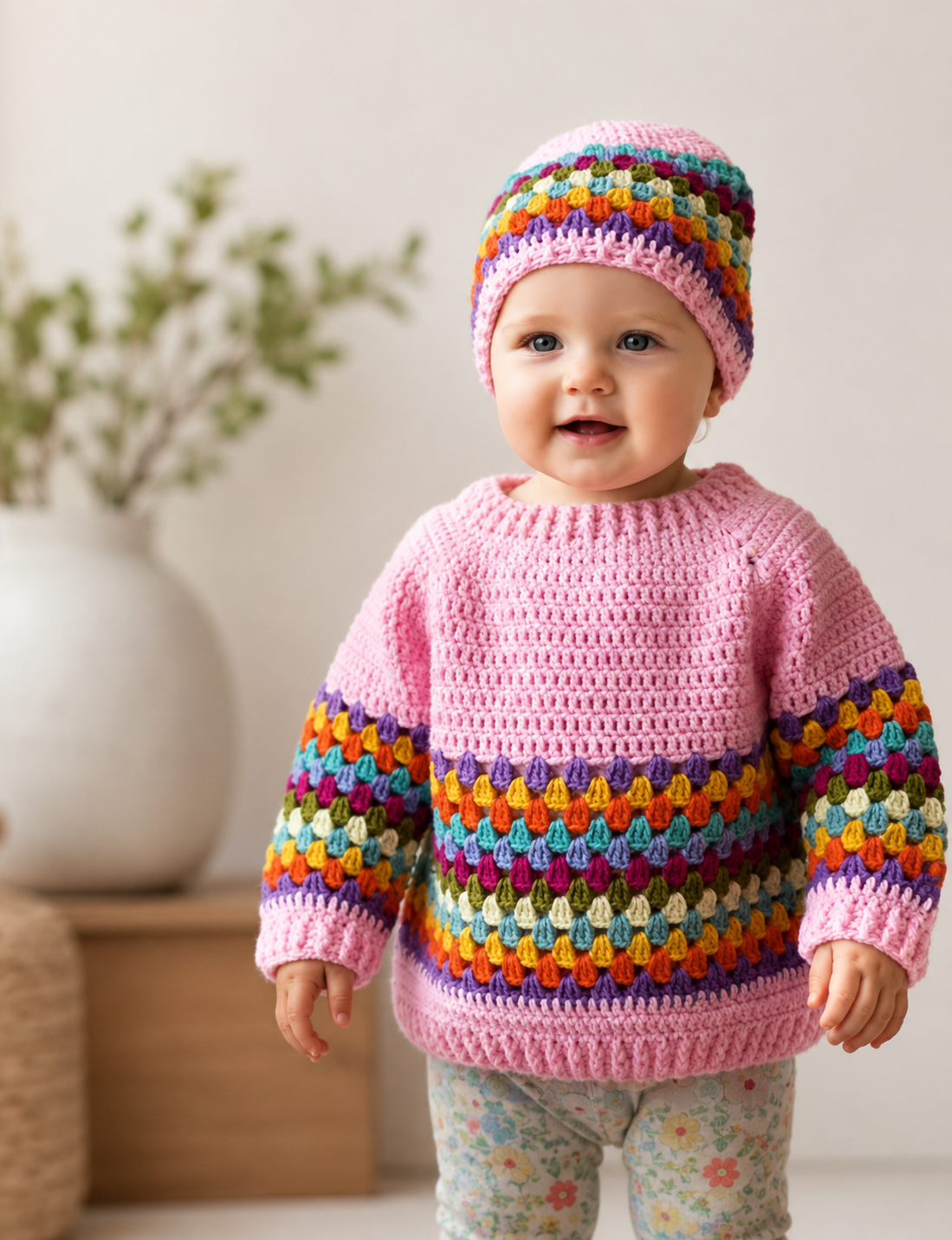 ChatGPT Image Jun 21, 2026, 10_20_52 PM Crochet Baby Sweater & Cap - Image 1