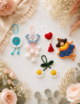 Crochet Bag Charms, Cute, 5pcs