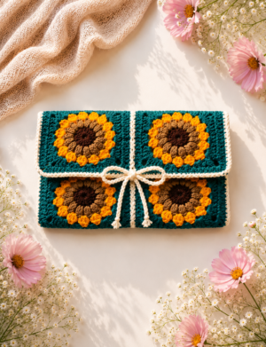 Crochet Clutch Bag, Colorful Purse