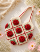 Crochet Shoulder Bag, Colorful Boho Bag. - Image 3