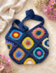 Crochet Shoulder Bag, Colorful Boho Bag. - Image 9