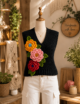 Crochet Floral Vest, Women's Boho Fashion - Image 3