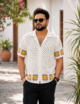 Men’s Crochet Polo Shirt - Image 2