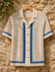 Crochet Polo Shirt for Men - Image 3