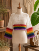 Rainbow Crochet Mesh Top - Image 2