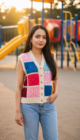 Multicolor Crochet Cardigan Vest - Image 2