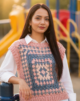 Pink & Blue Crochet Vest Top - Image 2