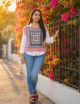 Pink & Blue Crochet Vest Top - Image 3