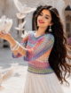 Multicolor Crochet Mesh Top