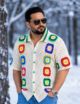 Crochet Colorful Granny Square Shirt - Image 2