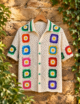 Crochet Colorful Granny Square Shirt - Image 4