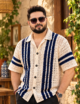Men’s Crochet Polo Shirt - Image 2
