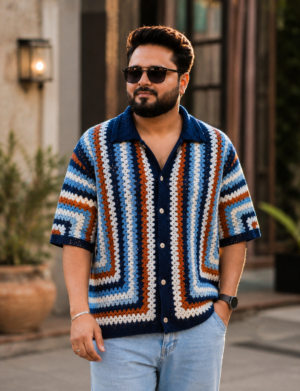 Crochet Man Polo Shirt