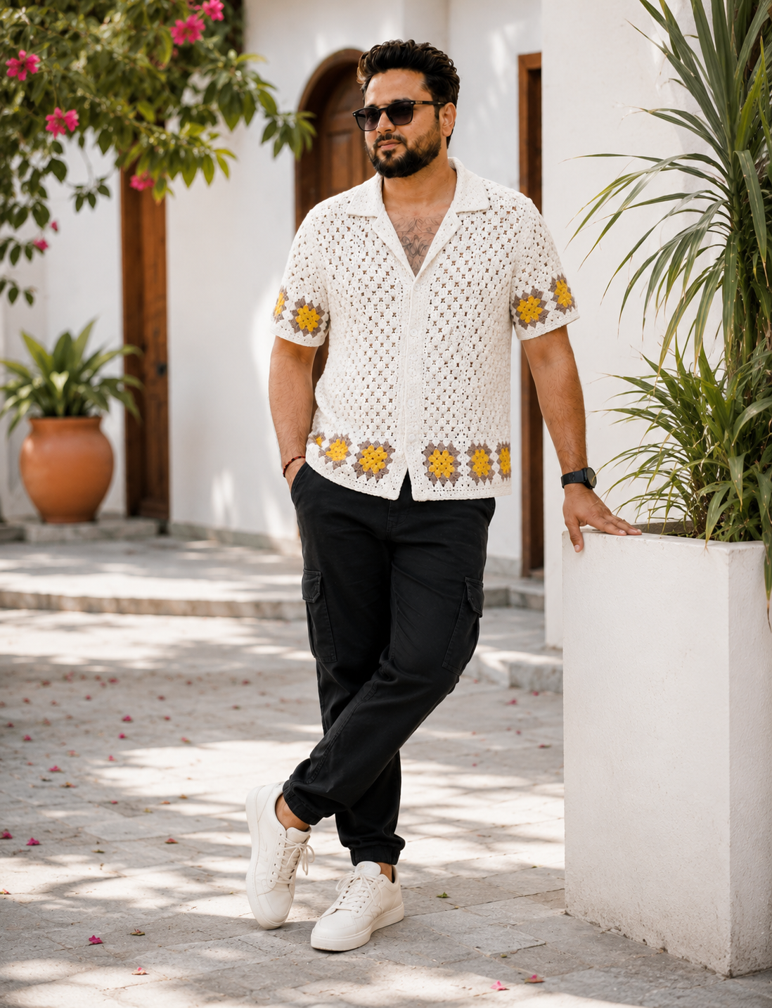 ChatGPT Image Sep 5, 2026, 10_33_48 PM Men’s Crochet Polo Shirt - Image 1