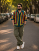 Colorful Striped Crochet Shirt - Image 3