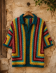 Colorful Striped Crochet Shirt - Image 4