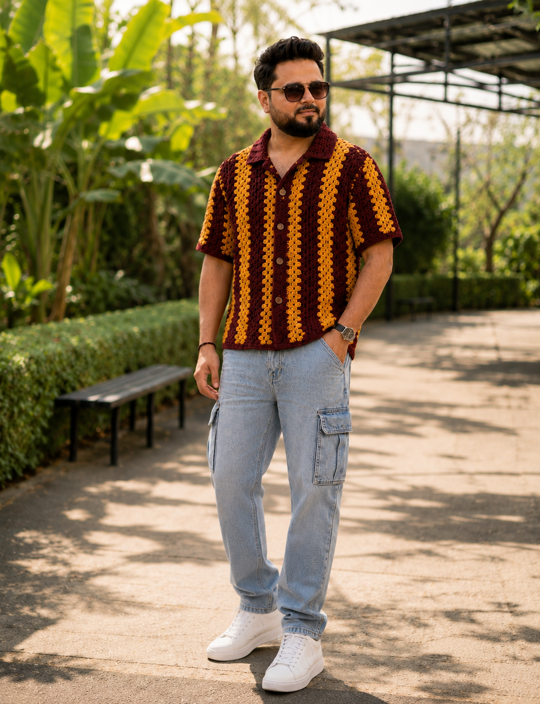 ChatGPT Image Sep 6, 2026, 02_01_00 AM Men’s Crochet Polo Shirt - Image 1