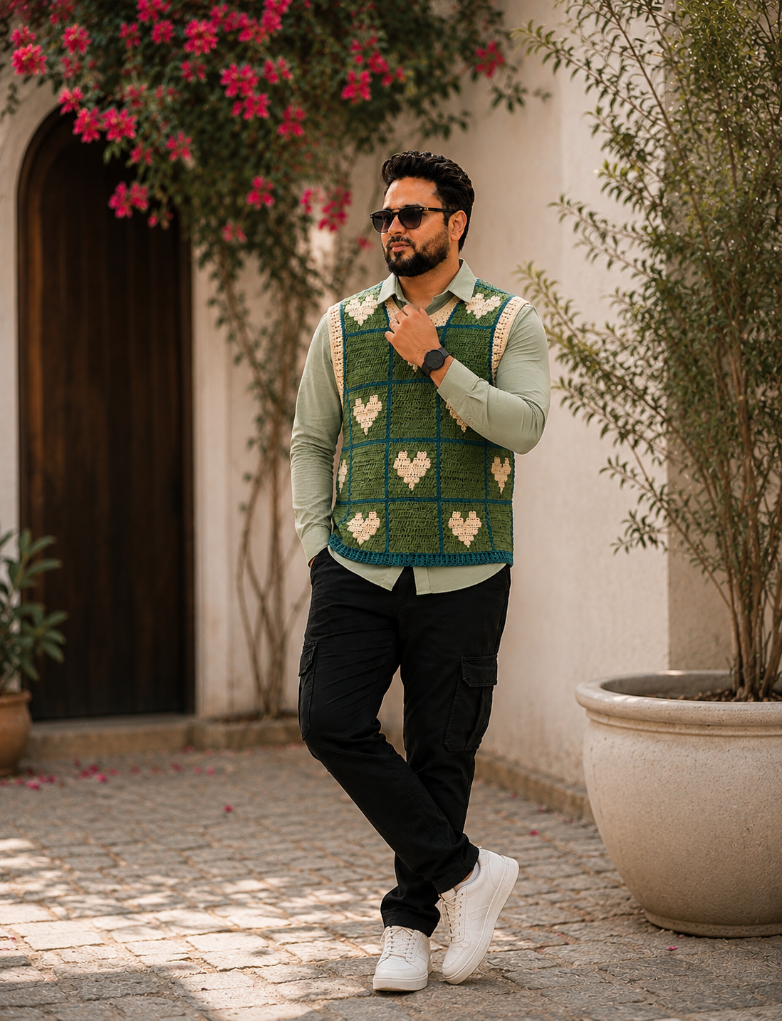 ChatGPT Image Sep 6, 2026, 02_01_39 AM Crochet Hear Vest for Men - Image 1