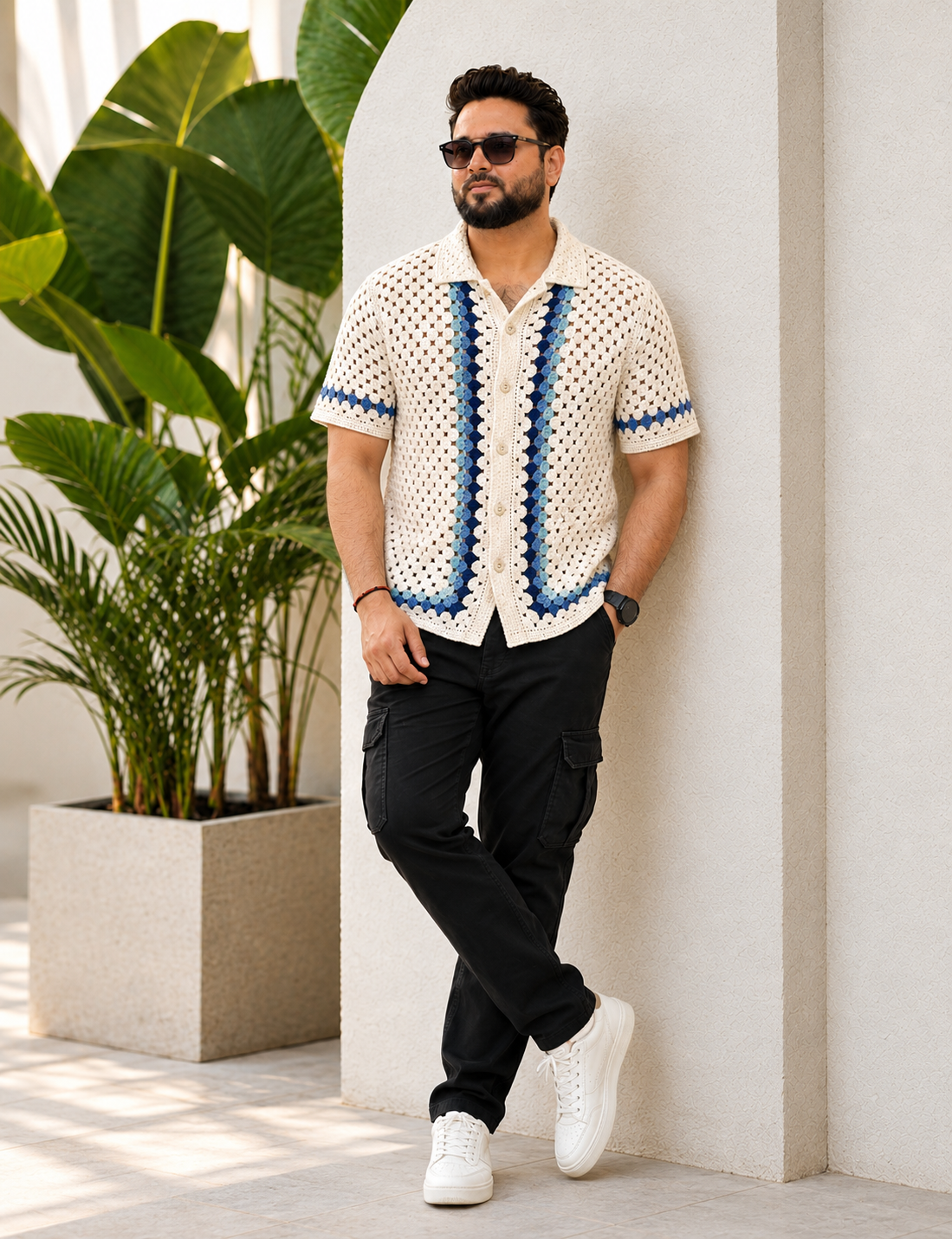 ChatGPT Image Sep 8, 2026, 02_26_06 AM Crochet Polo Shirt for Men - Image 1