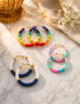 Handmade Clay Beads Hoop Earrings, 3 Pair. - Image 5