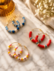 Handmade Clay Beads Hoop Earrings, 3 Pair. - Image 9