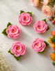 Crochet Rose Leaves Flower, Multicolored, 10 pcs - Image 2