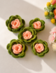 Crochet 3D flower, Multicolor, Set of 5/10 - Image 9