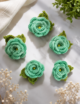 Crochet Rose Leaves Flower, Multicolored, 10 pcs - Image 5